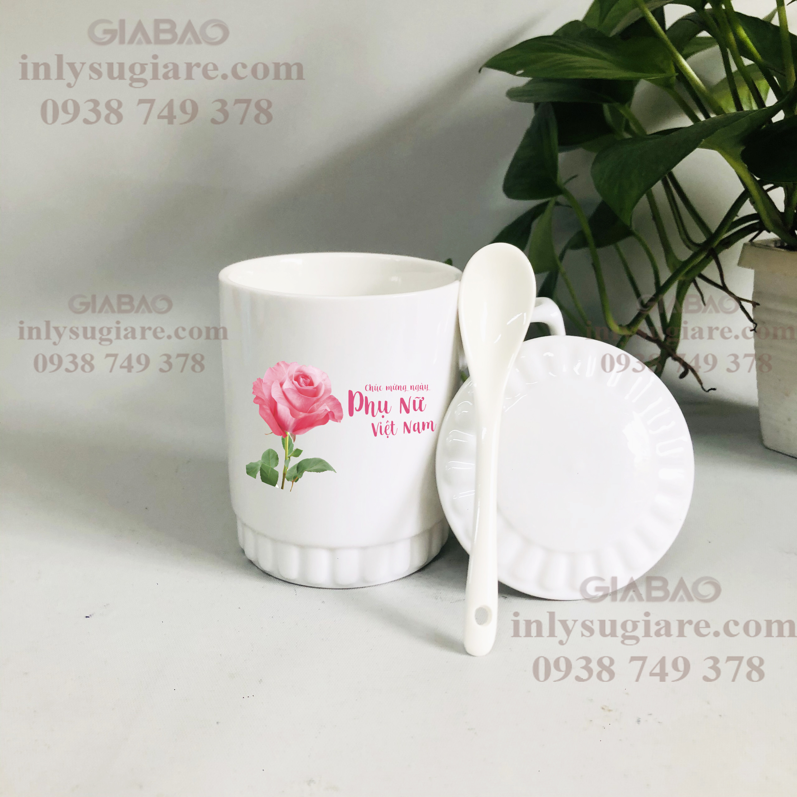 ly sứ muống trắng