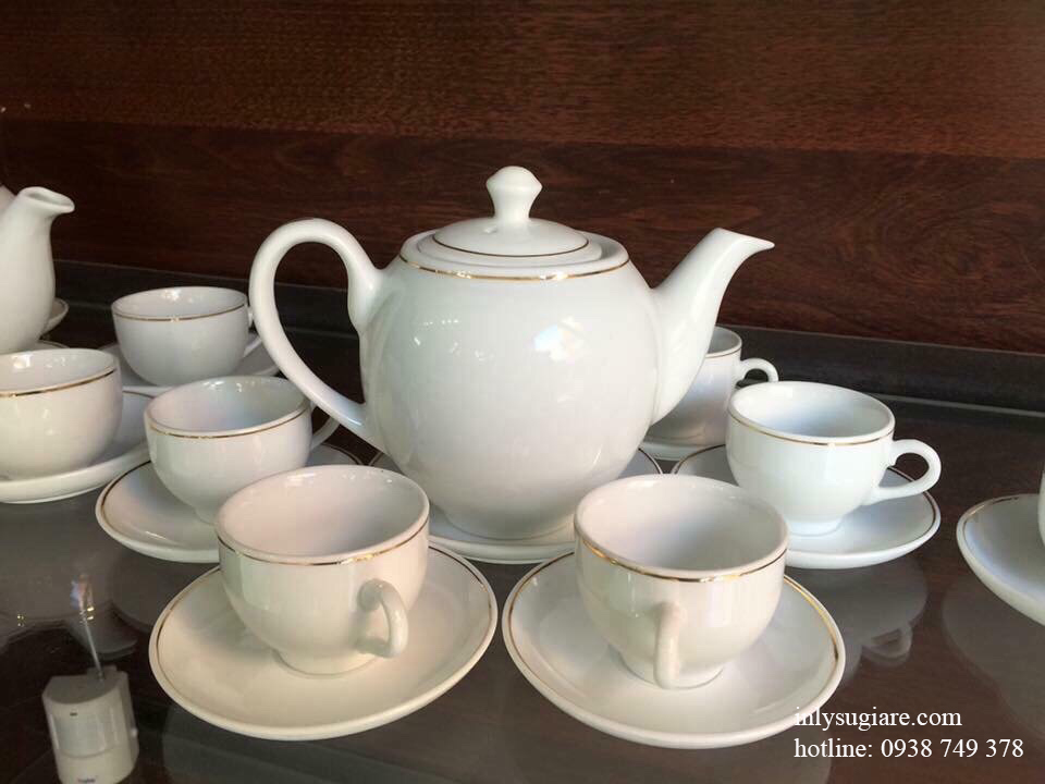 Bộ bình trà sứ cao cấp Minh Long bộ bình trà sứ